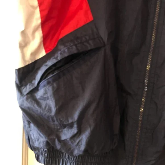 Champion Blue Red 1996 Atlanta Olympics USA Athletic Zip Windbreaker Jacket L - Picture 5 of 14